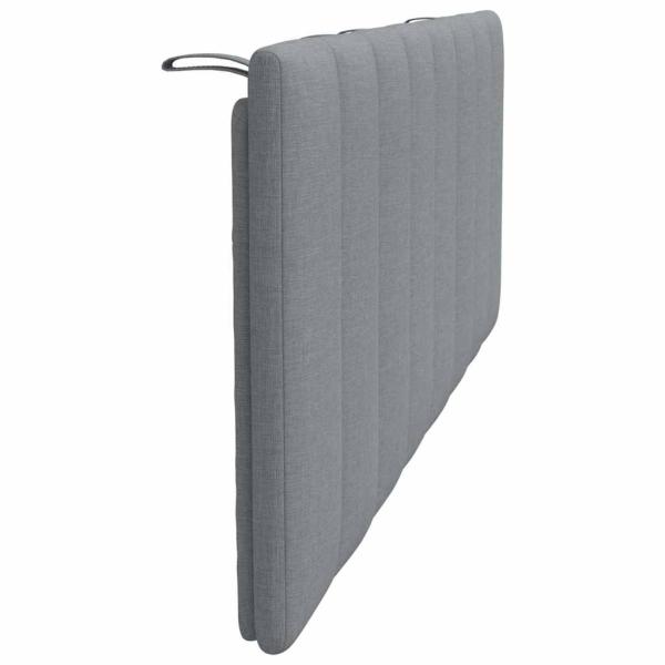 Kopfteil-Kissen Hellgrau 140 cm Stoff