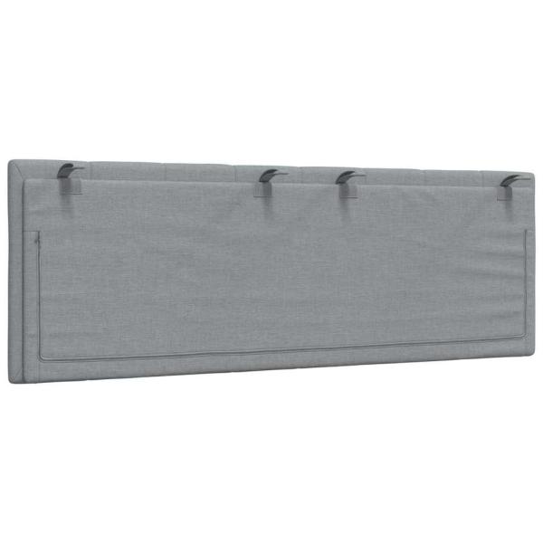 Kopfteil-Kissen Hellgrau 140 cm Stoff