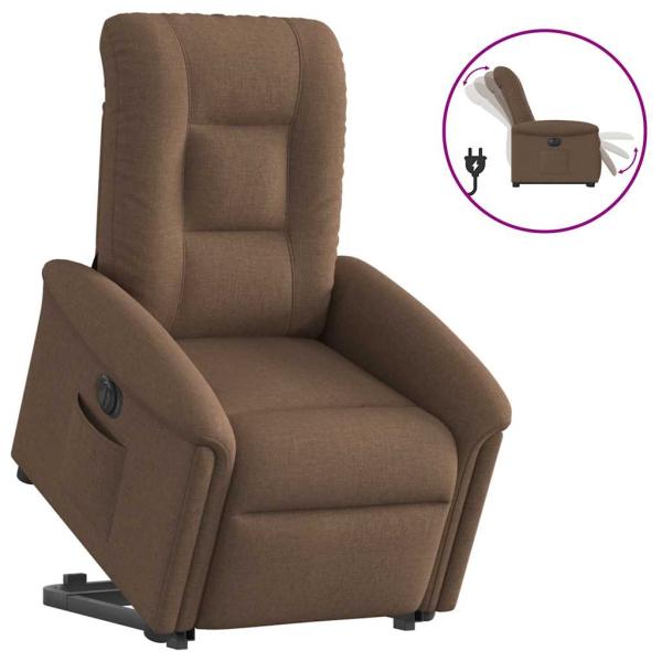 ARDEBO.de - Relaxsessel mit Aufstehhilfe Elektrisch Braun Stoff