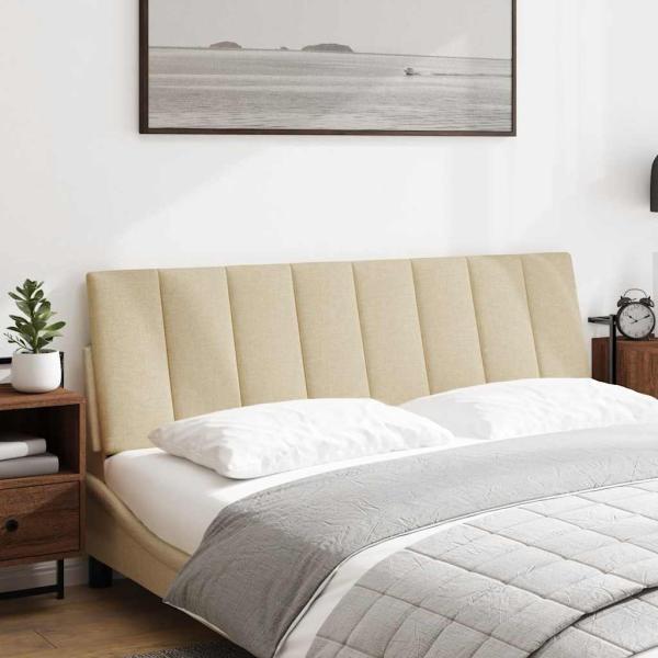 Kopfteil-Kissen Creme 160 cm Stoff