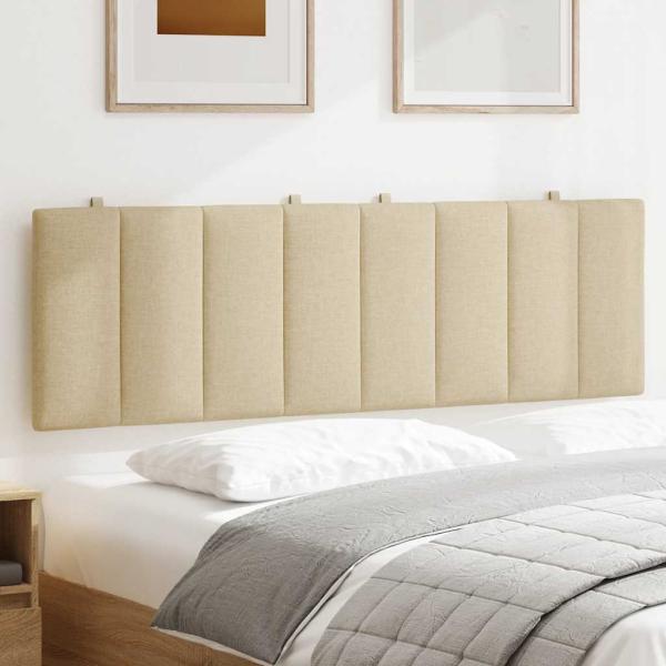 Kopfteil-Kissen Creme 160 cm Stoff