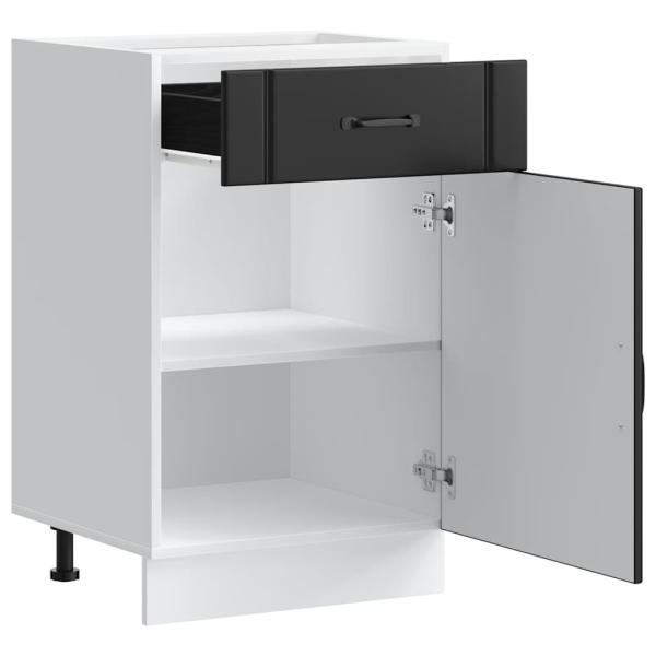 Küchen-Unterschrank Lucca Schwarz Holzwerkstoff