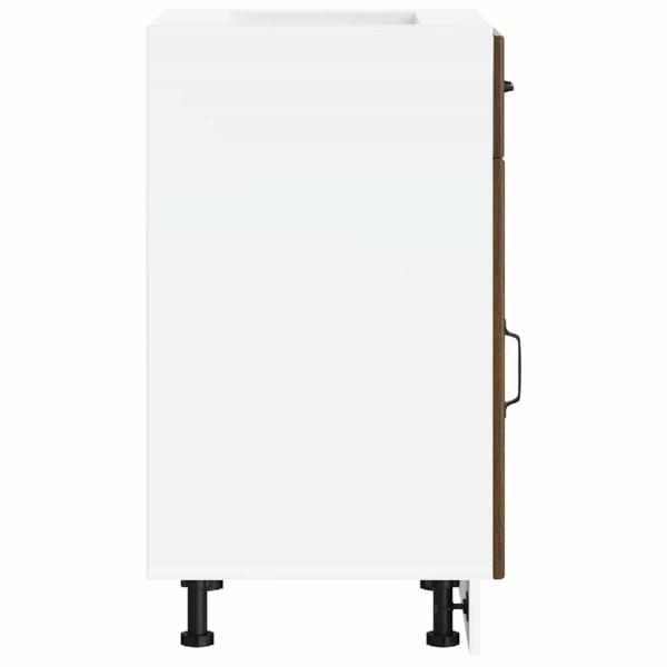 Küchen-Unterschrank Lucca Braun Eichen-Optik Holzwerkstoff