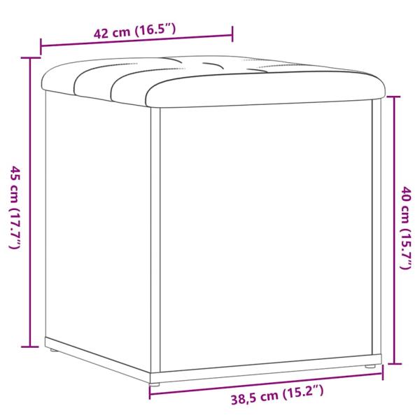 Sitzbank mit Stauraum Altholz-Optik 42x42x45 cm Holzwerkstoff