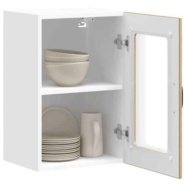 Küchen-Hängeschrank mit Glastür Lucca Sonoma-Eiche