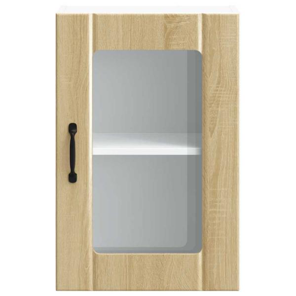 Küchen-Hängeschrank mit Glastür Lucca Sonoma-Eiche