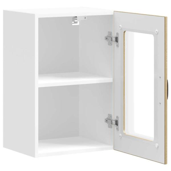 Küchen-Hängeschrank mit Glastür Lucca Sonoma-Eiche