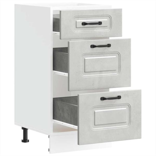 Küchenunterschrank Kalmar Betongrau Holzwerkstoff