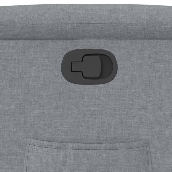 Relaxsessel mit Aufstehhilfe Hellgrau Stoff