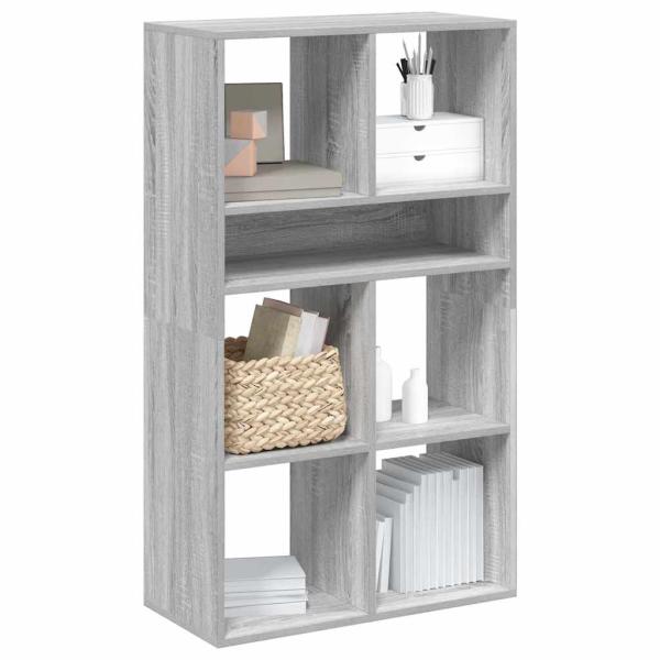 ARDEBO.de - Bücherregal Grau Sonoma 66x31x112 cm Holzwerkstoff