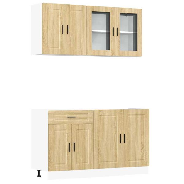 4-tlg. K?chenschrank-Set Porto Sonoma-Eiche Holzwerkstoff