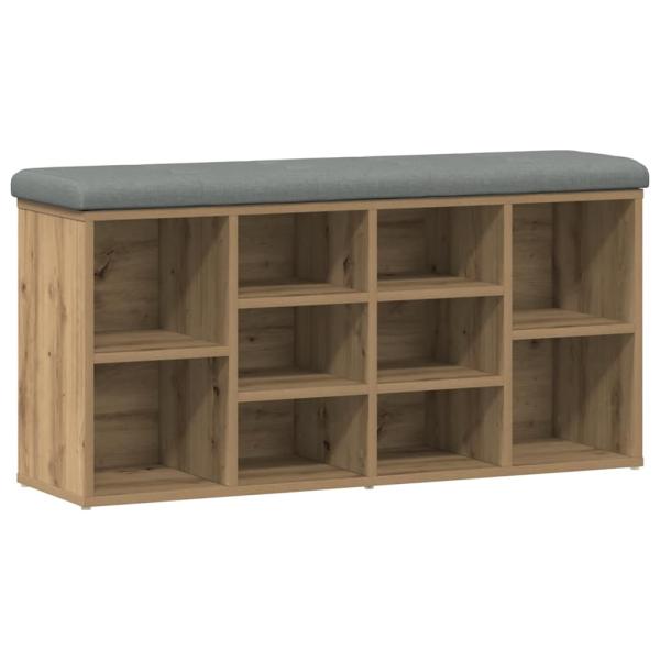Schuhbank Artisan-Eiche 102x32x50 cm Holzwerkstoff