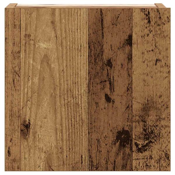 8-tlg. TV-Schrank-Set Wandmontage Altholz-Optik Holzwerkstoff