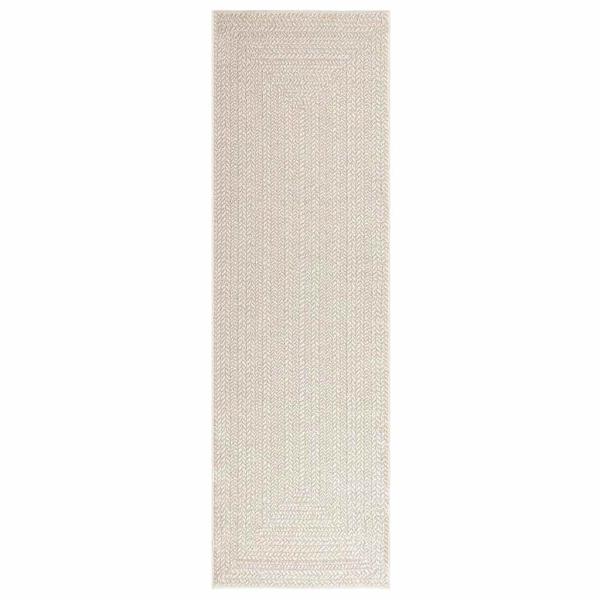 Teppich ZIZUR Creme 80x250 cm Jute-Optik Indoor und Outdoor