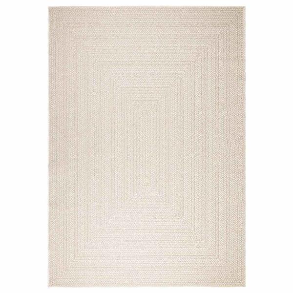Teppich ZIZUR Creme 200x290 cm Jute-Optik Indoor und Outdoor
