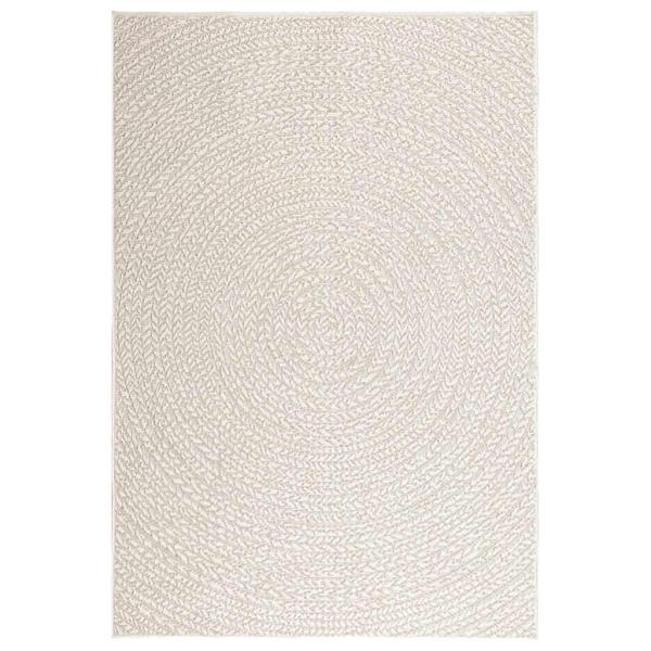 Teppich ZIZUR Creme 120x170 cm Jute-Optik Indoor und Outdoor