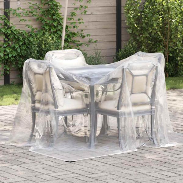 ARDEBO.de - Transparente Plane mit Ösen 2x3 m Polyethylen