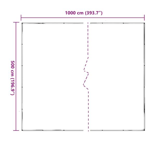 Transparente Plane mit Ösen 5x10 m Polyethylen