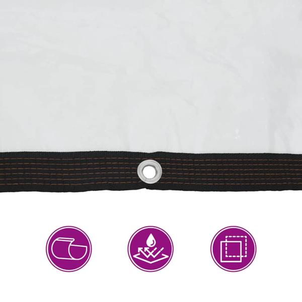 Transparente Plane mit Ösen 2x8 m Polyethylen