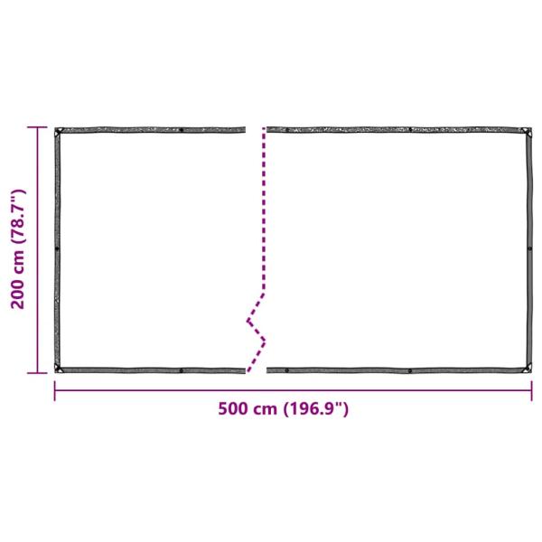 Transparente Plane mit Ösen 2x5 m Polyethylen