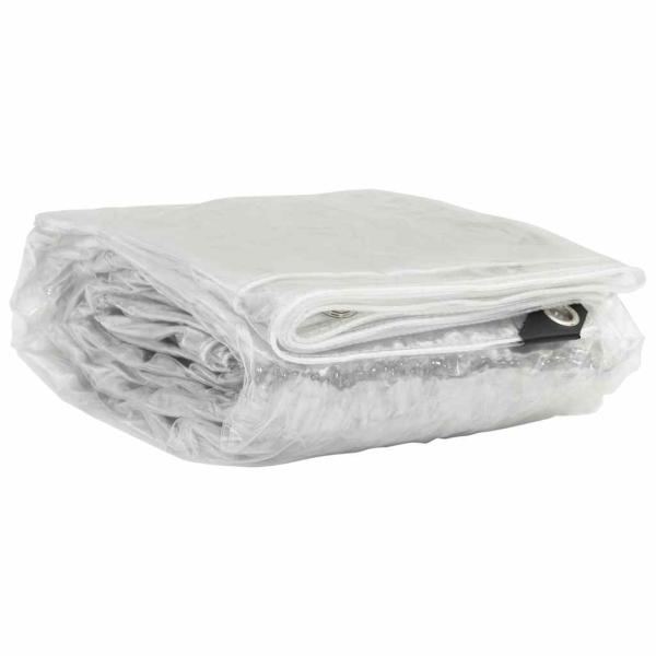 Transparente Plane mit Ösen 8x8 m PVC