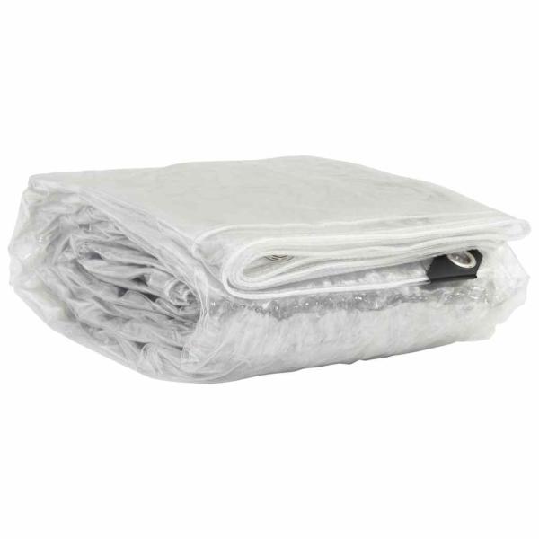 Transparente Plane mit Ösen 3x6 m PVC