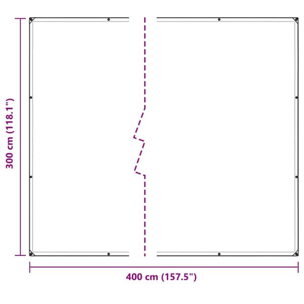 ARDEBO.de - Transparente Plane mit Ösen 3x4 m PVC