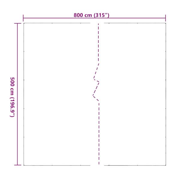 ARDEBO.de - Transparente Plane mit Ösen 5x8 m PVC
