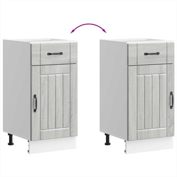 Küchen-Unterschrank Lucca Grau Sonoma Holzwerkstoff