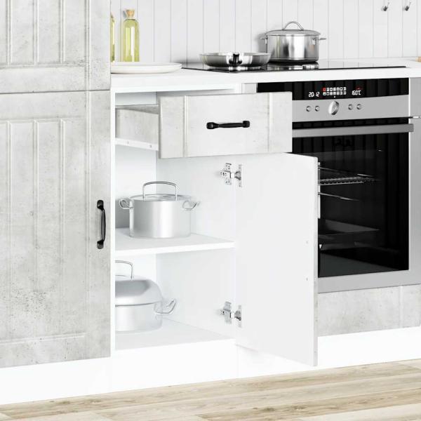 Küchen-Unterschrank Lucca Betongrau Holzwerkstoff