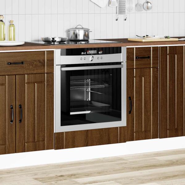 ARDEBO.de - Herdumbauschrank Lucca Braun Eichen-Optik Holzwerkstoff