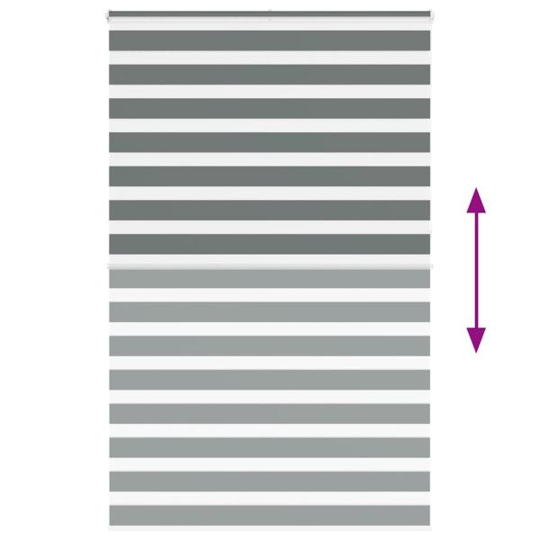 Zebra Jalousie Dunkelgrau 145x230 cm Stoffbreite 140,9 cm