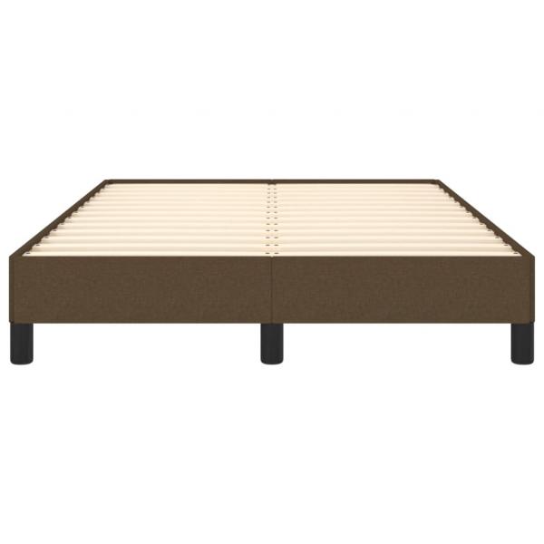 Bettgestell ohne Matratze Dunkelbraun 120x190 cm Stoff