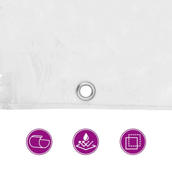 Transparente Plane mit Ösen 1x6 m PVC