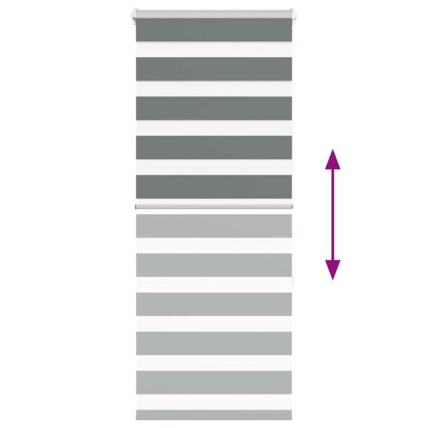 Zebrarollo Dunkelgrau 65x150 cm Stoffbreite 60,9 cm Polyester