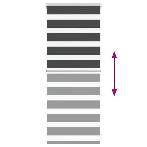 Zebrarollo Schwarz 60x100 cm Stoffbreite 55,9 cm Polyester