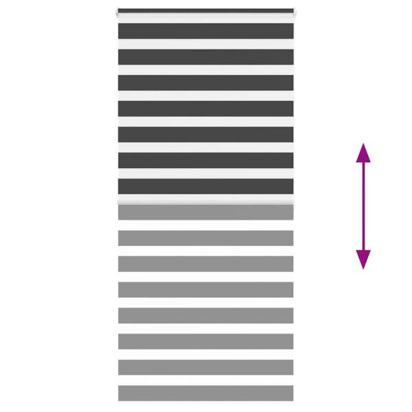 Zebrarollo Schwarz 95x200 cm Stoffbreite 90,9 cm Polyester