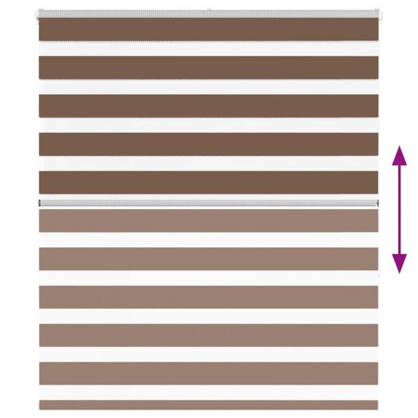 Zebrarollo Braun 125x150 cm Stoffbreite 120,9 cm Polyester