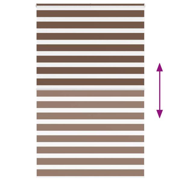 Zebrarollo Braun 140x200 cm Stoffbreite 135,9 cm Polyester
