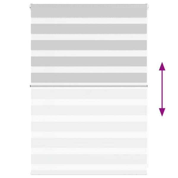 Zebrarollo Hellgrau 95x100 cm Stoffbreite 90,9 cm Polyester