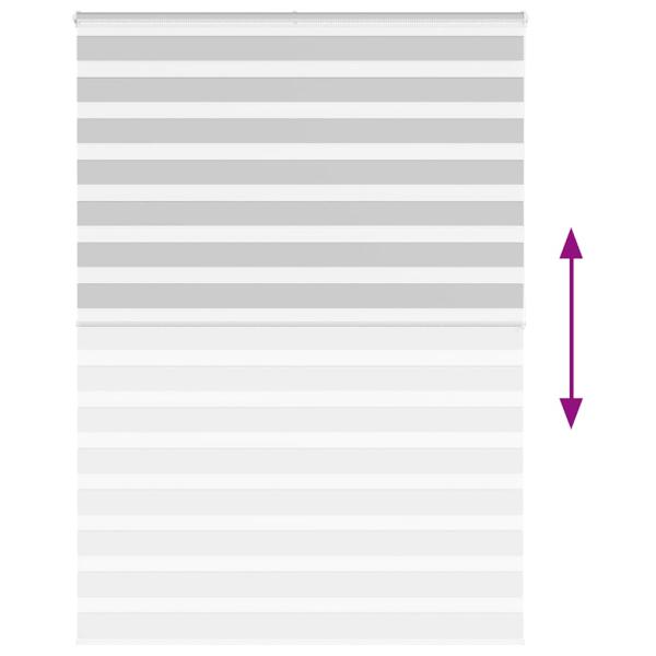 Zebrarollo Hellgrau 165x200 cm Stoffbreite 160,9 cm Polyester