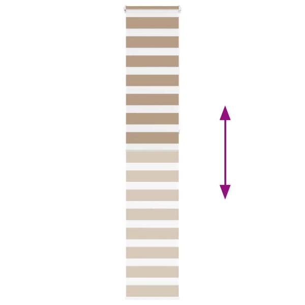 Zebrarollo Sandbraun 40x230 cm Stoffbreite 35,9 cm Polyester