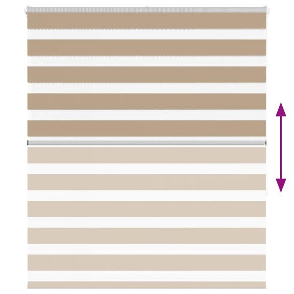 Zebrarollo Sandbraun 130x150 cm Stoffbreite 125,9 cm Polyester