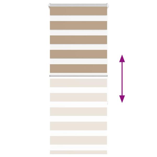 Zebrarollo Sandbraun 60x150 cm Stoffbreite 55,9 cm Polyester