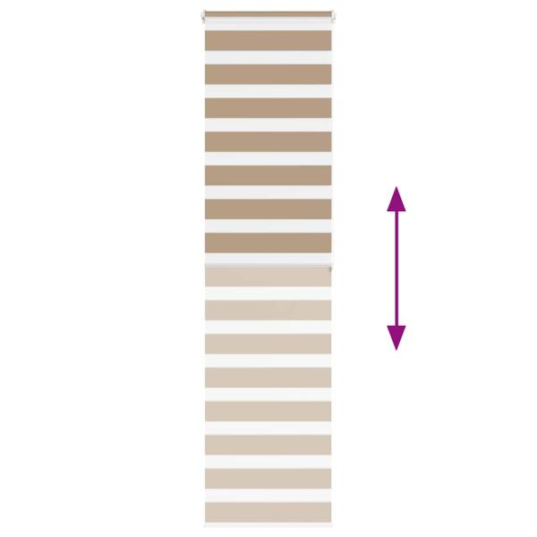 Zebrarollo Sandbraun 65x200 cm Stoffbreite 60,9 cm Polyester
