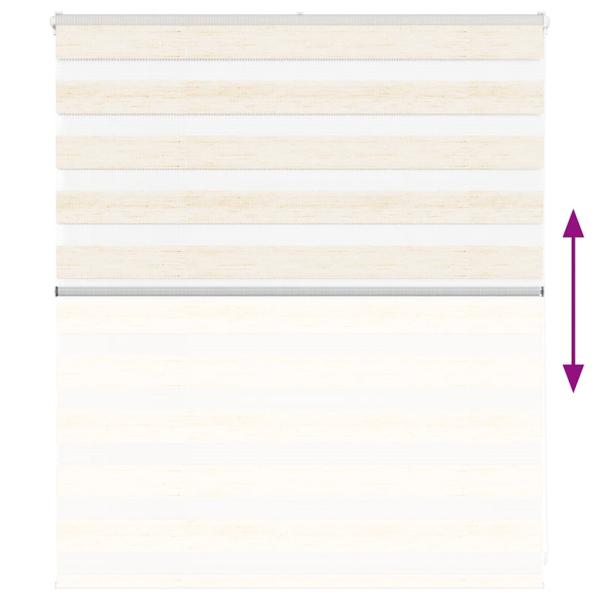 Zebrarollo Marmorbeige 120x100cm Stoffbreite 115,9 cm Polyester