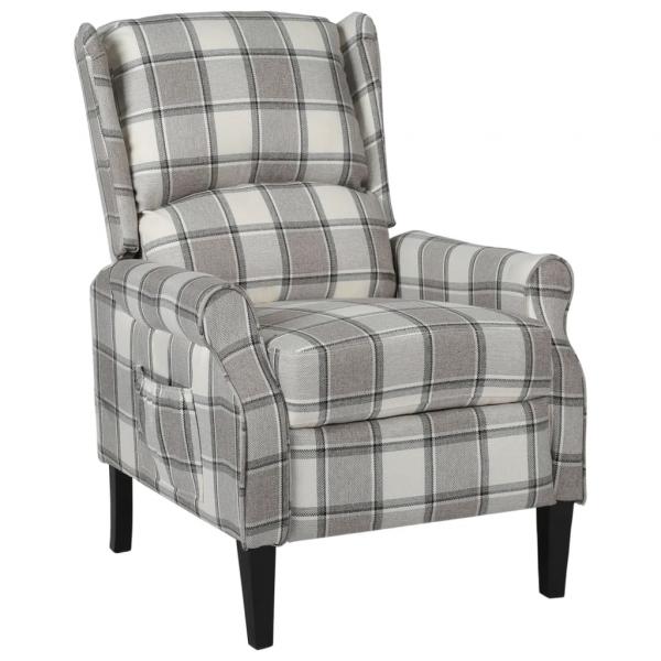 ARDEBO.de - Relaxsessel Verstellbar Grau Stoff