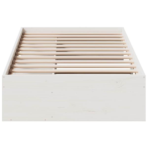 Tagesbett ohne Matratze Weiß 80x200 cm Massivholz Kiefer