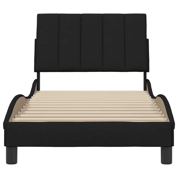 Bettgestell ohne Matratze Schwarz 90x190 cm Stoff