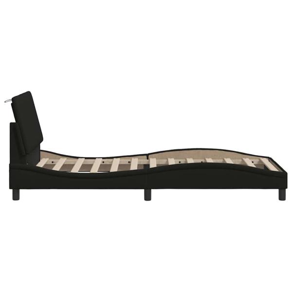 Bettgestell ohne Matratze Schwarz 90x190 cm Stoff